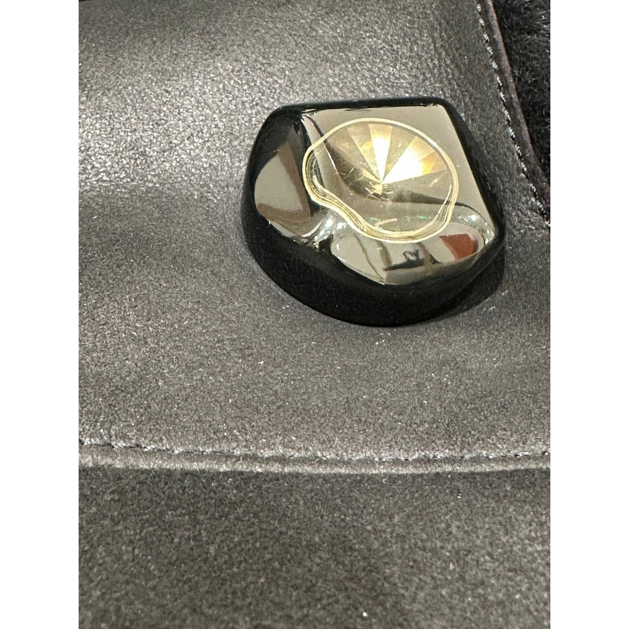 Prada Black Shearling  Decorative Collar Coat  Size 38 Pre-owned