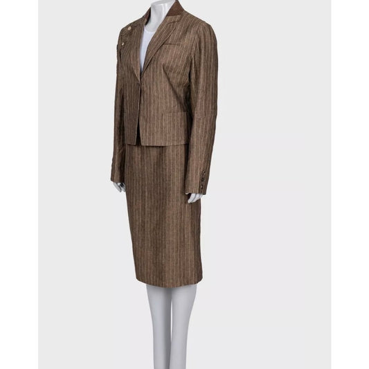 Christian Dior Linen Suit Jacket & Skirt FR44 XXL Pre-owned