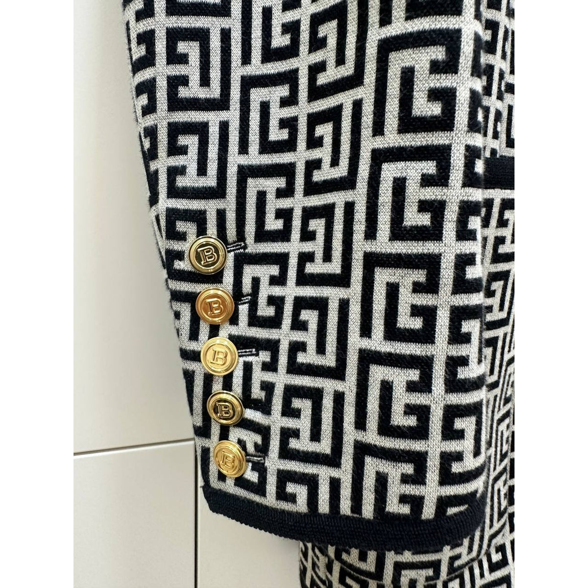 Balmain PB Labyrinth Monogram Blazer  Sz.36 Pre-owned