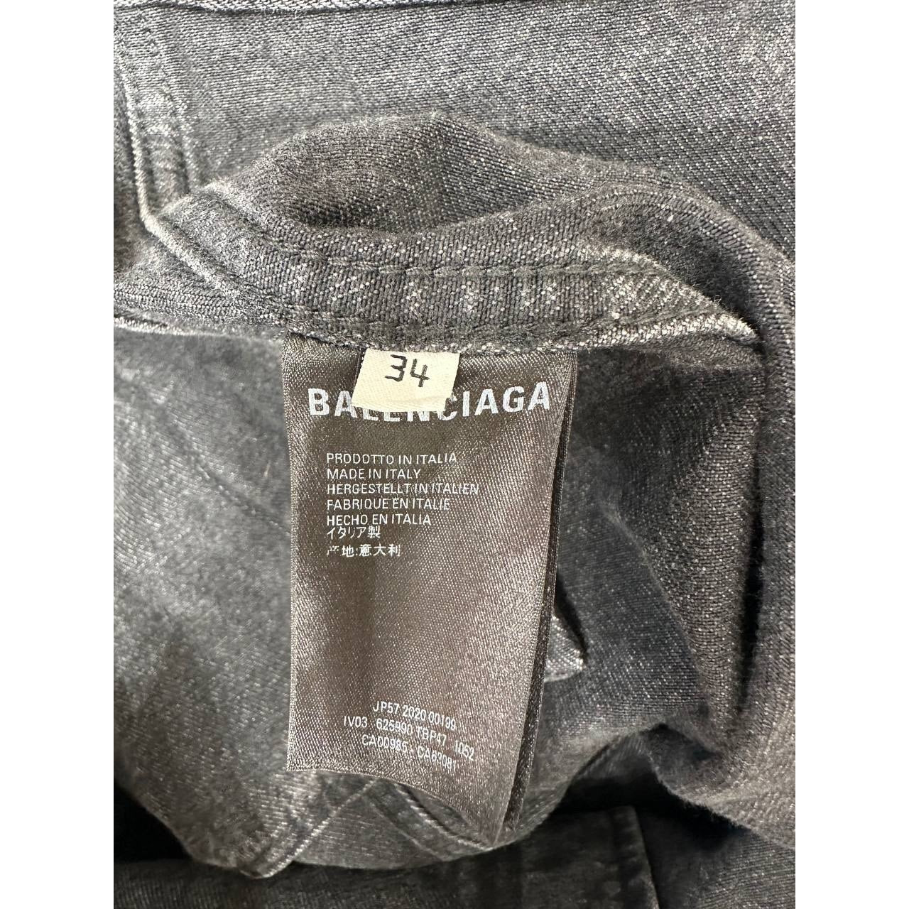 Balenciaga Grey Denim Jacket - Women's Size 34 Pre-owned