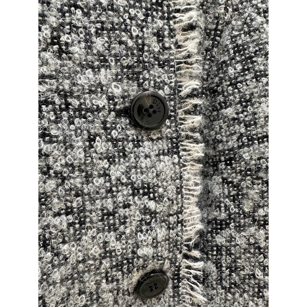Christian Dior Black & White Tweed Jacket Sz.38 Pre-owned