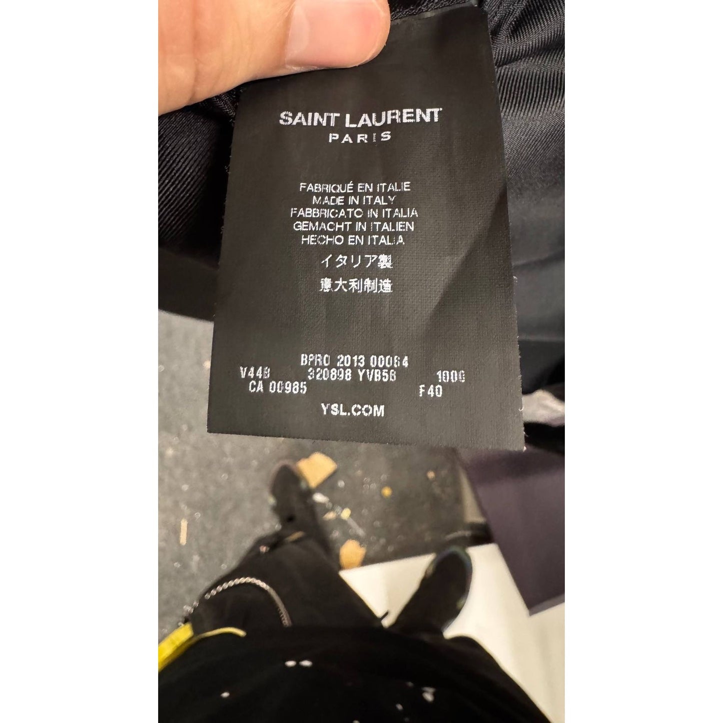 Saint Laurent Black Wool Jacket with Satin Lapels Sz.40/ L Pre-owned