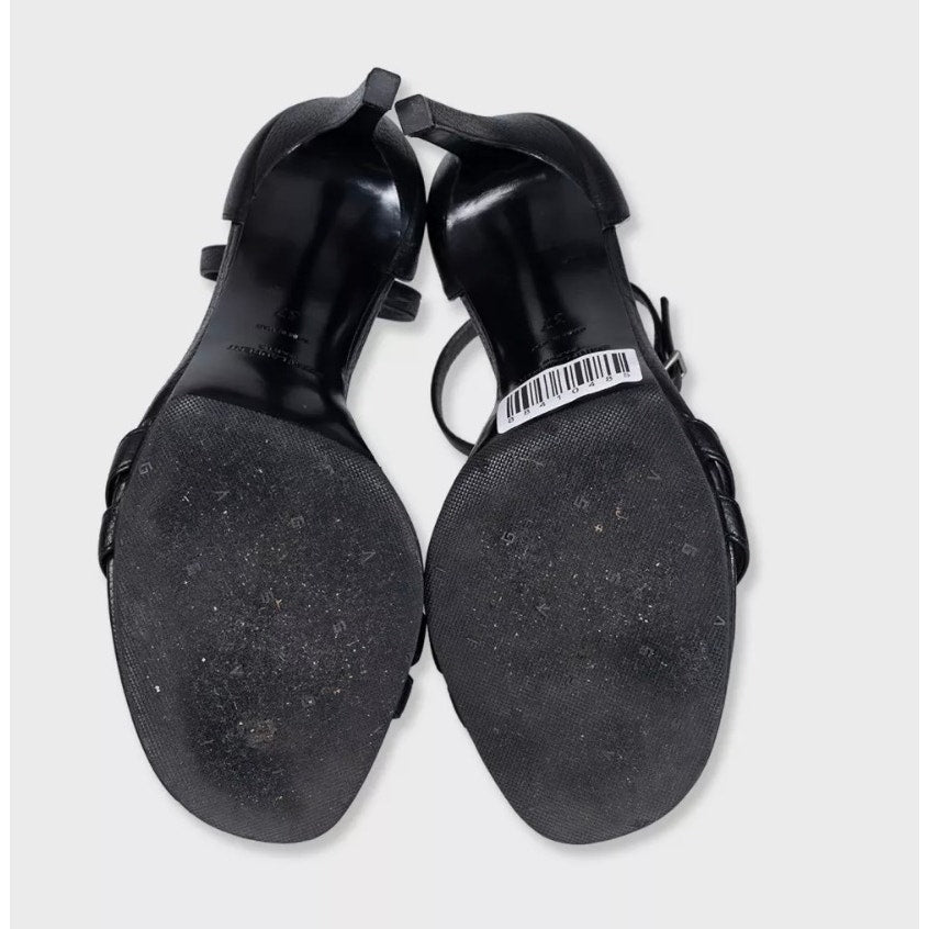 Saint Laurent Black Leather Tribute Heels Size 37 Pre-owned
