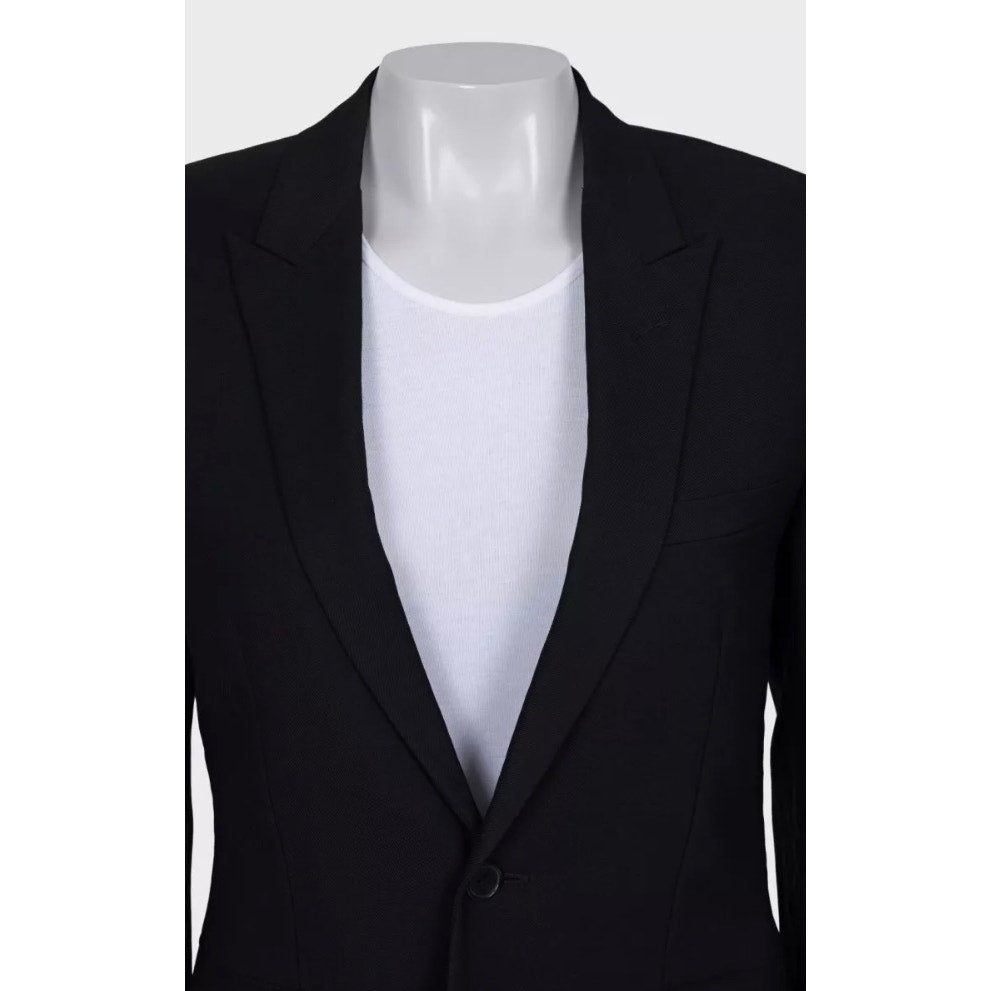 Saint Laurent Black Wool Jacket - Women's IT44/L pre-owned