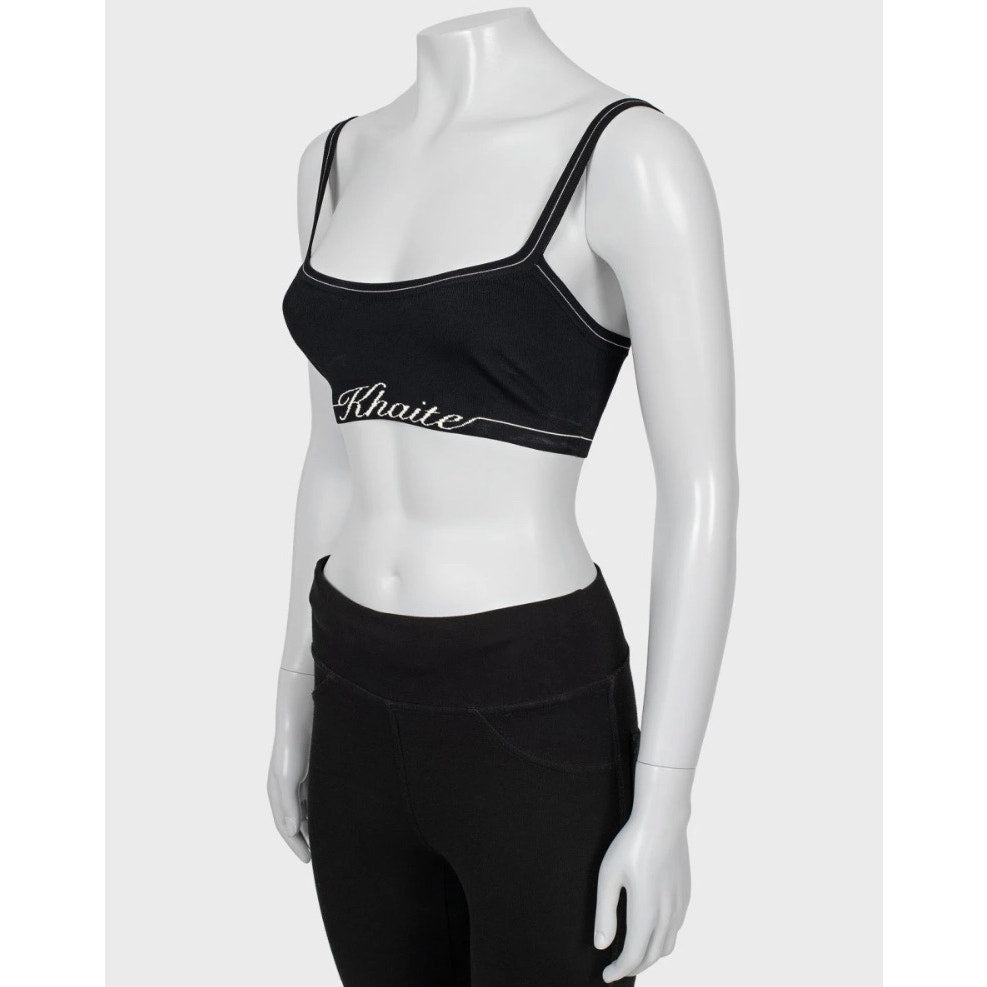 Khaite Carmelo Logo Band Ribbed Bralette - Size XS pre-owned
