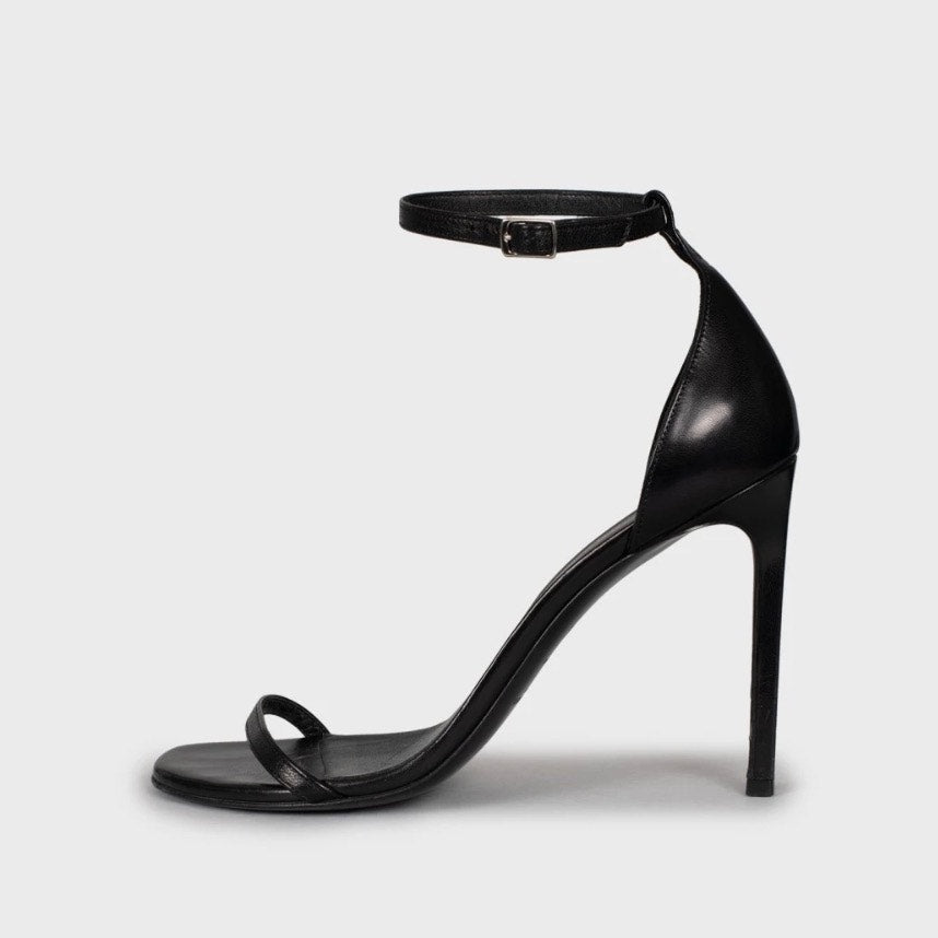 Saint Laurent Black Leather Stiletto Heels Size 37.5 pre-owned