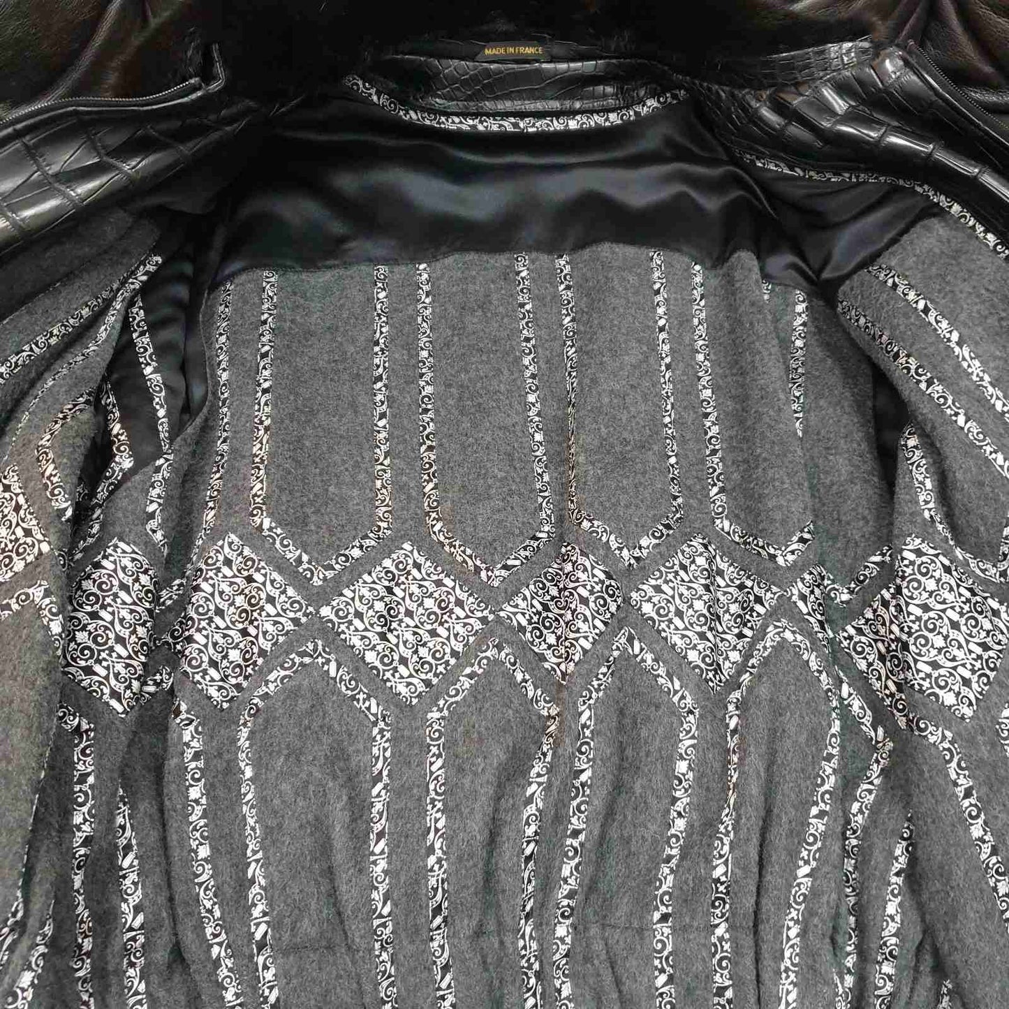 Zilli Crocodile Leather Mink Fur Lined Jacket Size 58 Pre-owned