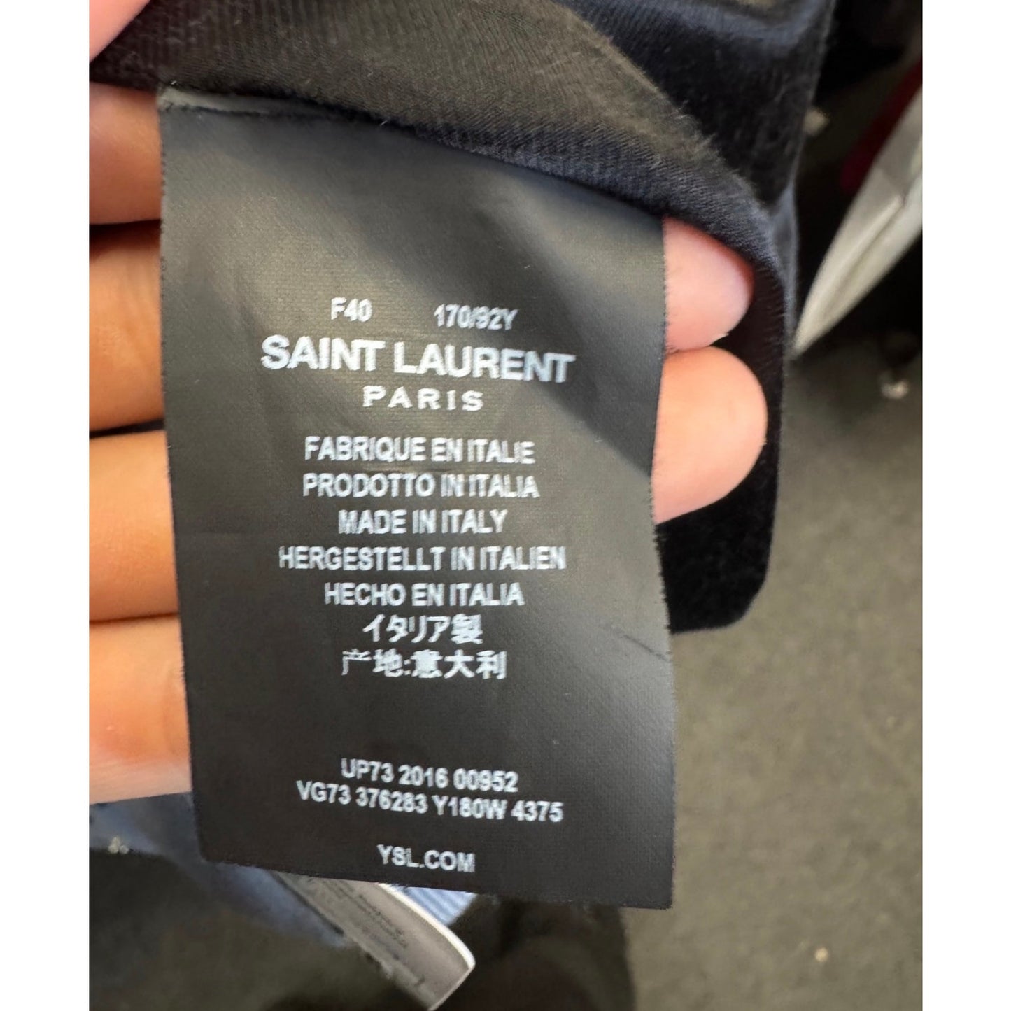 Saint Laurent Light Blue Wool Bomber Jacket FR40 / L Pre-owned