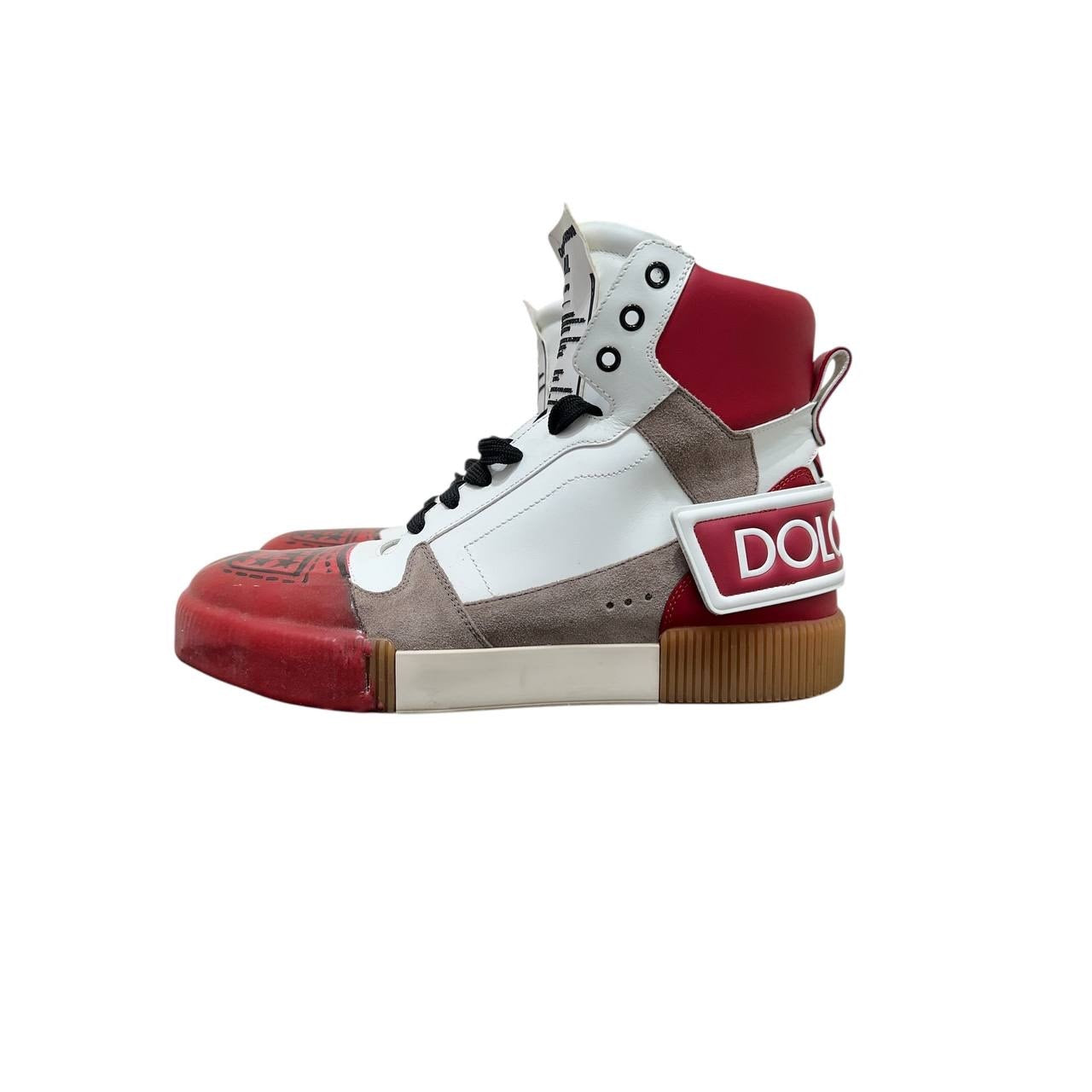 Dolce & Gabbana Men's Leather Colorblock Sneakers - Size 10 Pre-owned