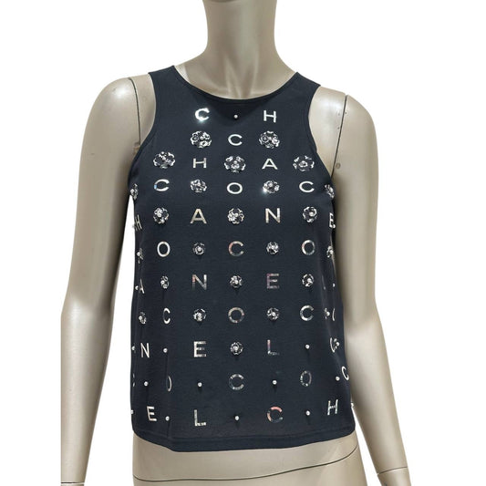 Chanel 2021 Runway Silk Crop Top Sz. 40 Pre-owned