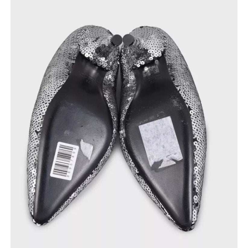 Balenciaga Gray Sequin Pointed Toe Pumps Sz.39 Pre-owned
