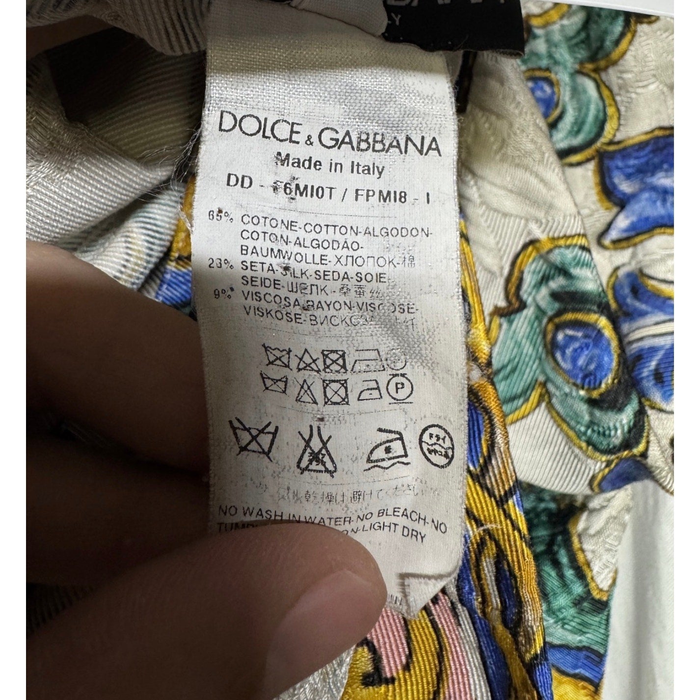 Dolce & Gabbana Vibrant Printed Cotton Silk Dress XXS pre-owned