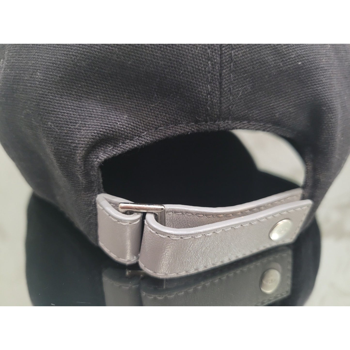 Dior Logo Print Black Cotton Baseball Cap - Size S Pre-owned