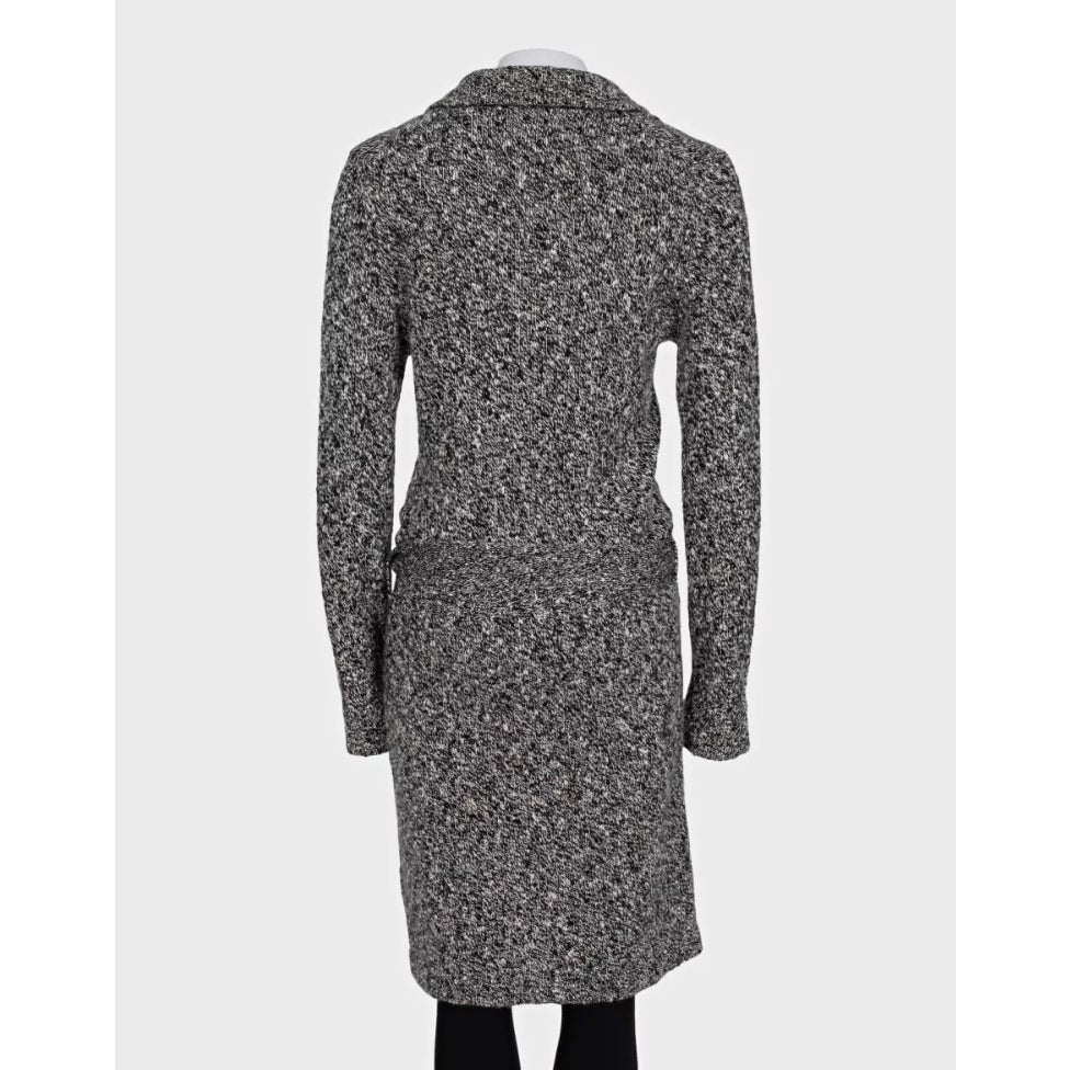 Chanel Black & White Cashmere Long Cardigan Sz.40/S Pre-owned