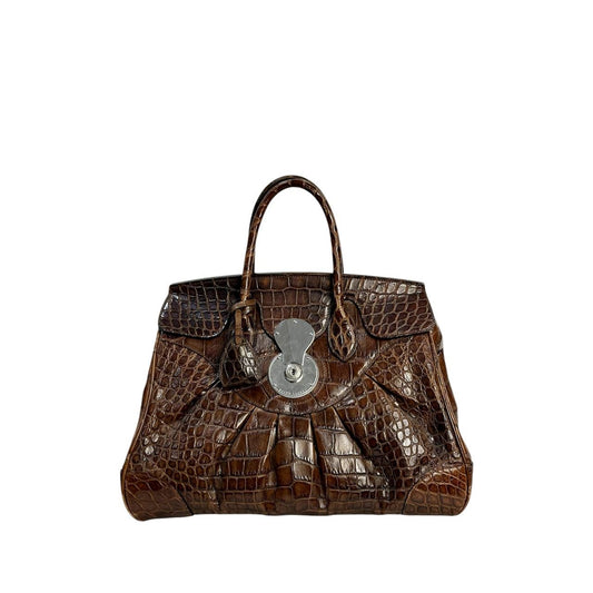 Ralph Lauren Alligator Ricky 33 Top Handle Bag Pre-owned