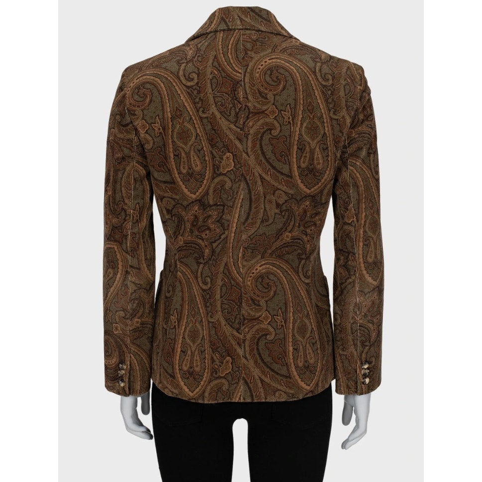 Celine Paisley Print Fitted Jacket - Size IT40 (S) Pre-owned
