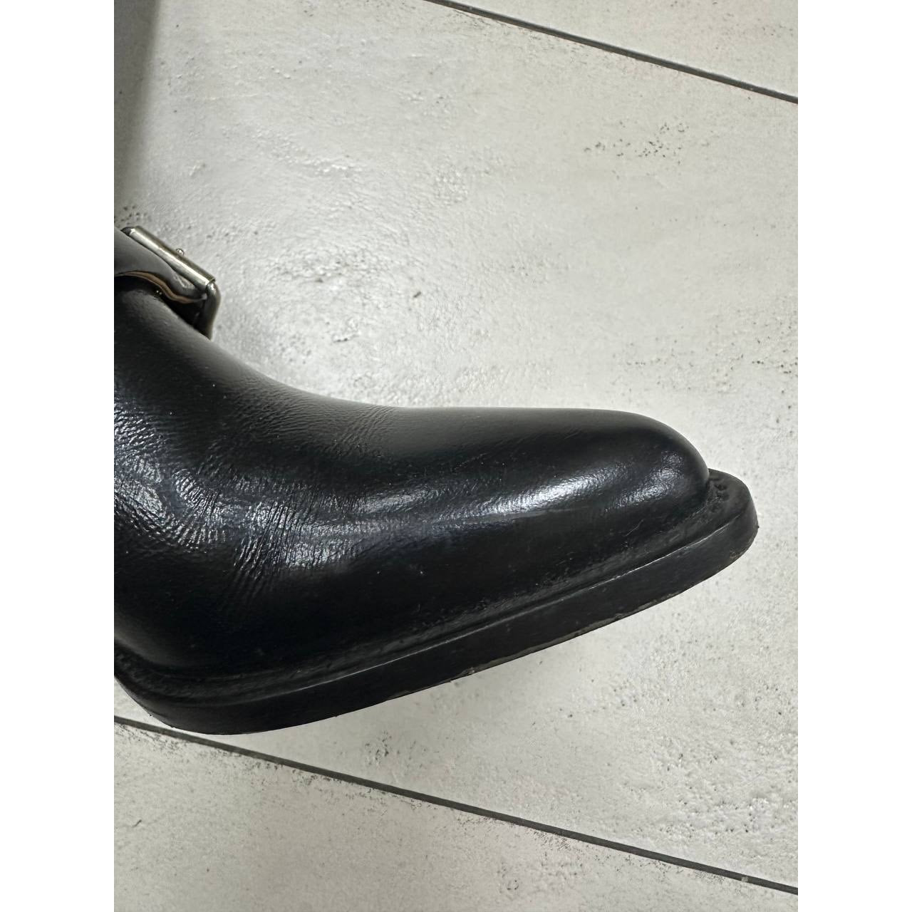 Chloe Leather Over-the Knee Buckle Block Heel Boots  Sz.36.5 Pre-owned