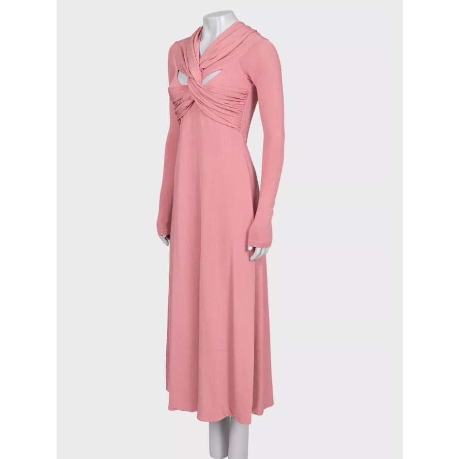 Khaite Pink Viscose Blend Back-Cut Dress - Size S pre-owned