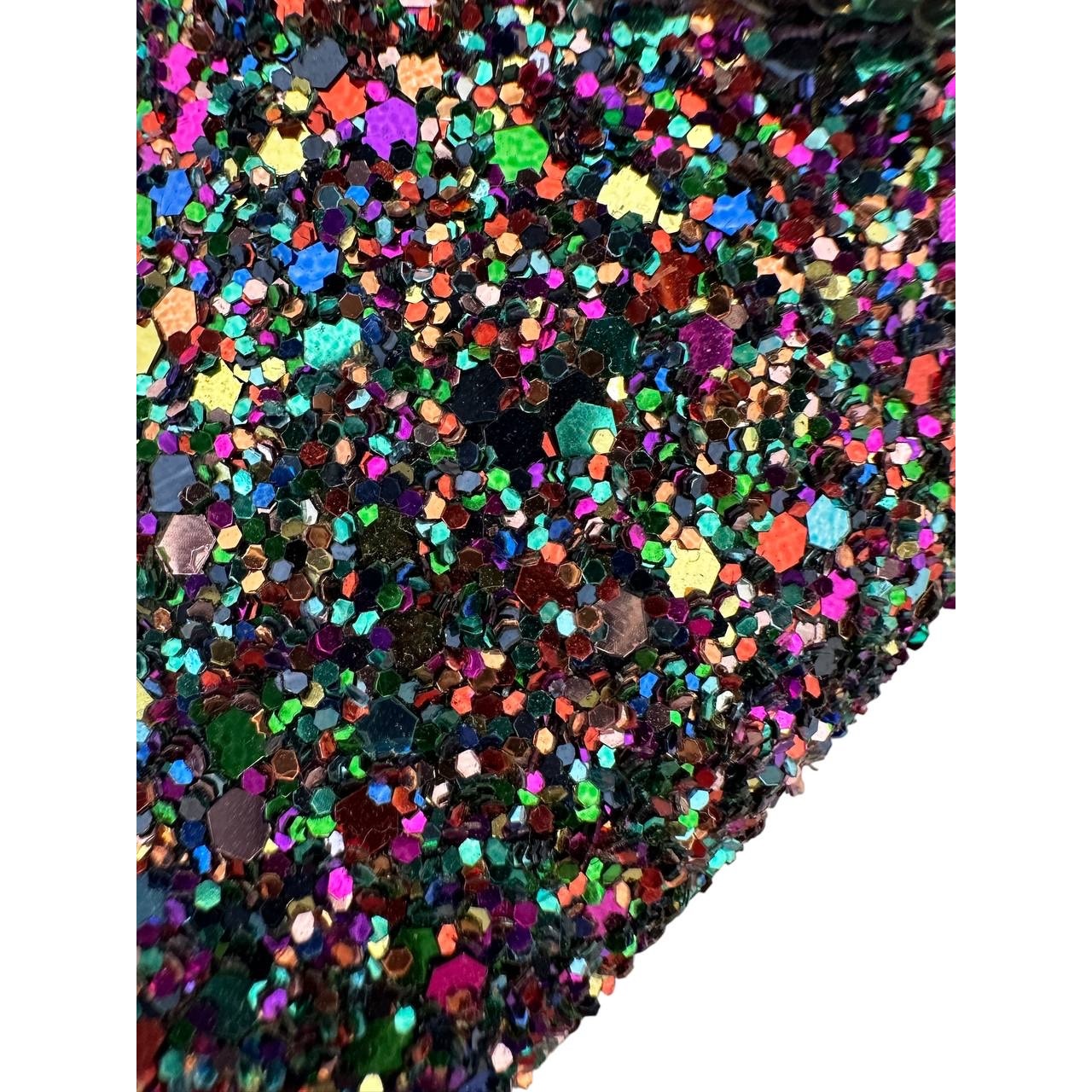 Amina Muaddi Gilda Multicolor Glitter Leather Mules Sz 39.5