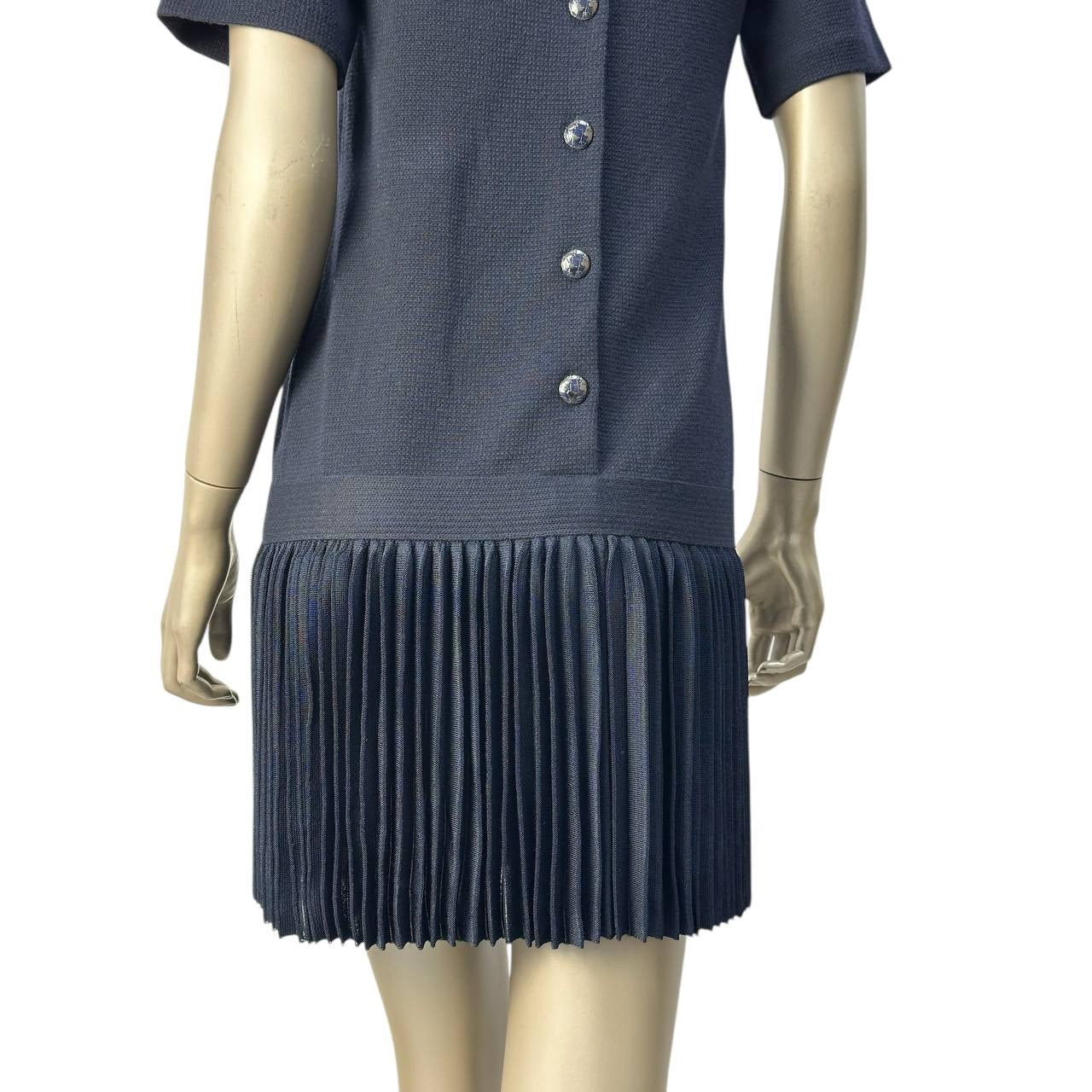 Chanel Black Viscose Globalization Dress - Size 36 Pre-owned