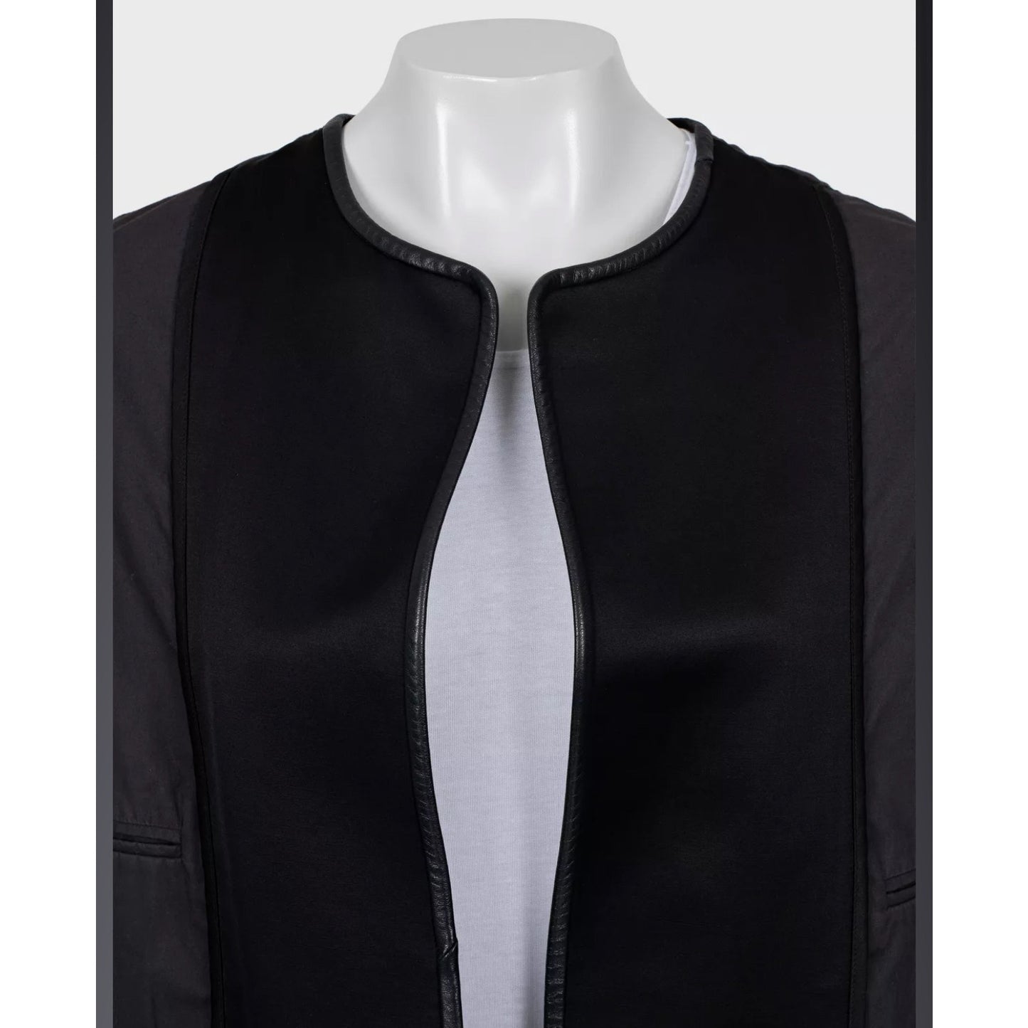 Celine Straight-Cut Leather Parts Coat - Size 42 IT Pre-owned