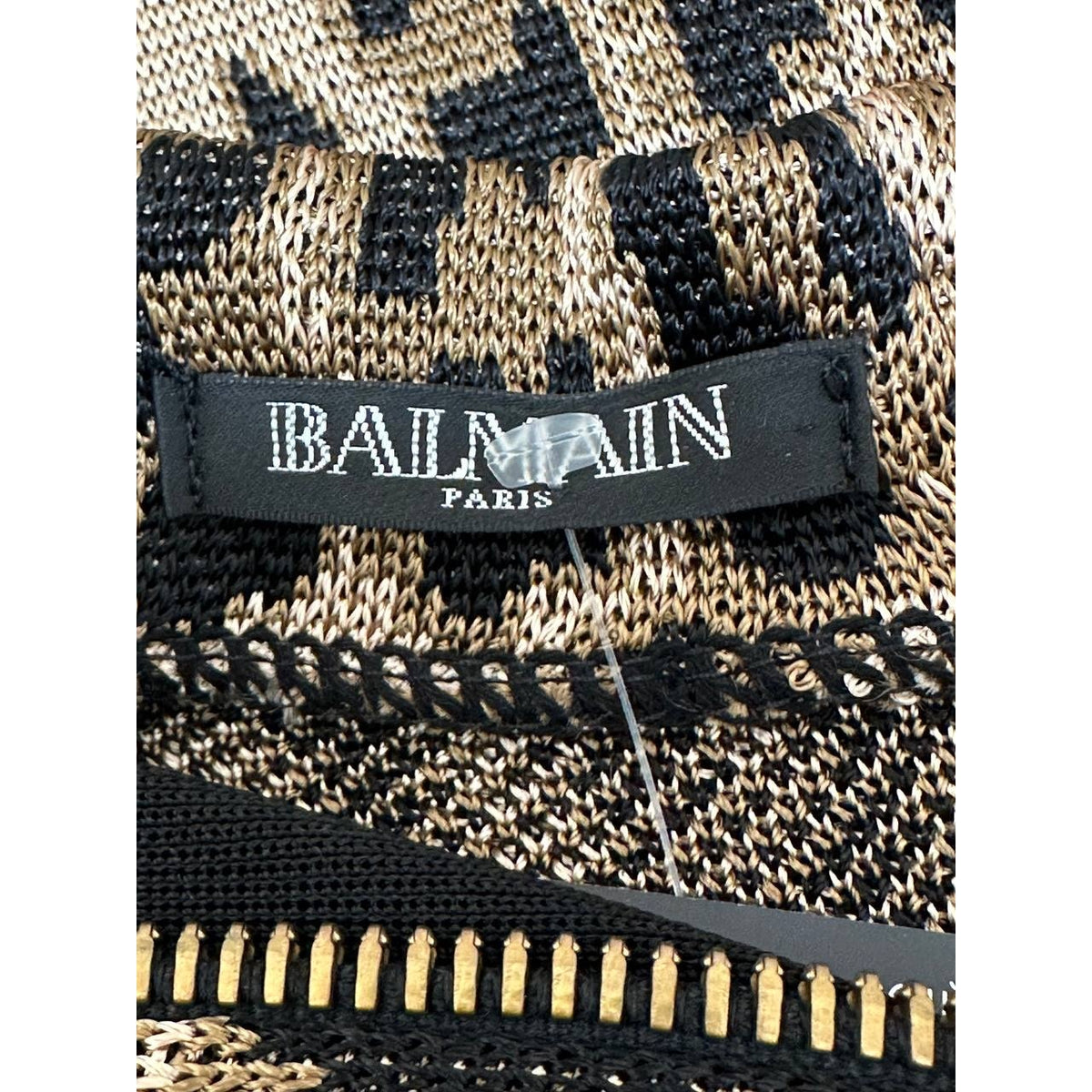 Balmain Paris Leopard Knit Dress Sz.38 Pre-owned