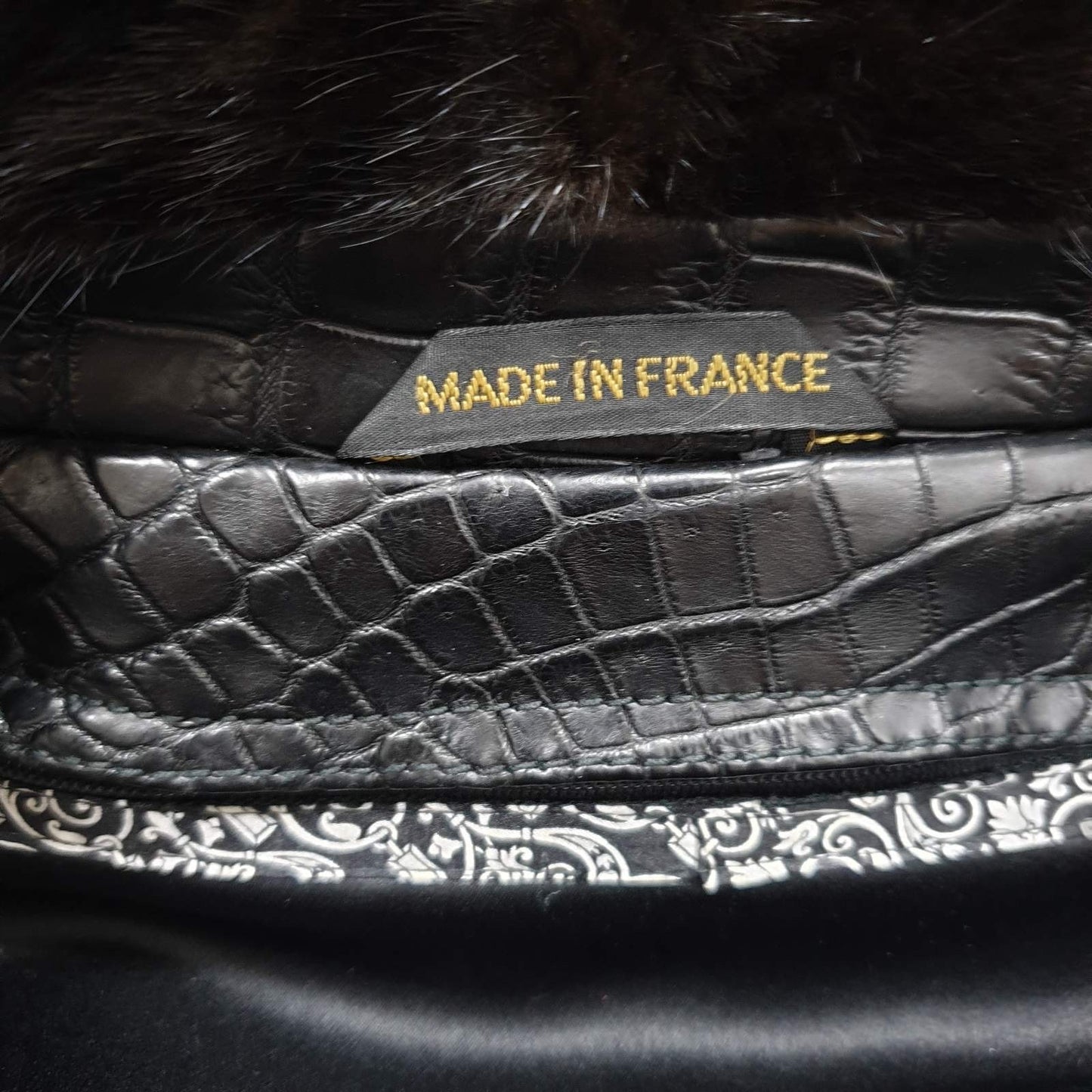 Zilli Crocodile Leather Mink Fur Lined Jacket Size 58 Pre-owned