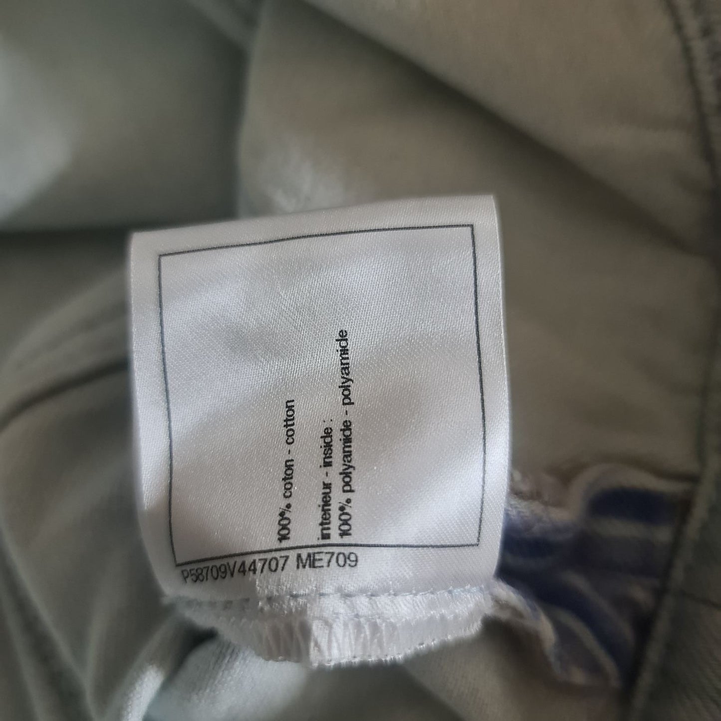 Chanel 2018 Striped Denim Jacket, Size 46 Pre-owned