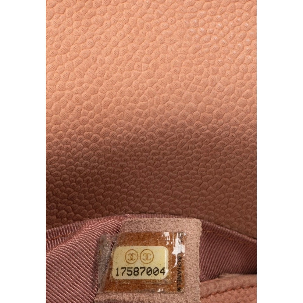 Authentic Chanel Boy Medium Brown Leather Crossbody Bag Pre-owned