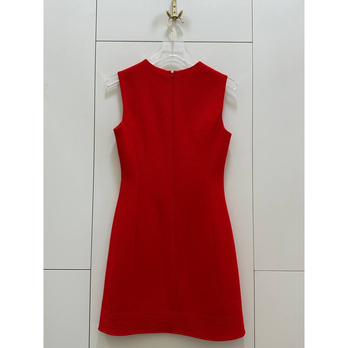 Christian Dior Red Wool A-Line Mini Dress Sz.38 Pre-owned