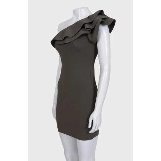 Valentino Green Elegant Ruffle Accent Dress Sz.S Pre-owned
