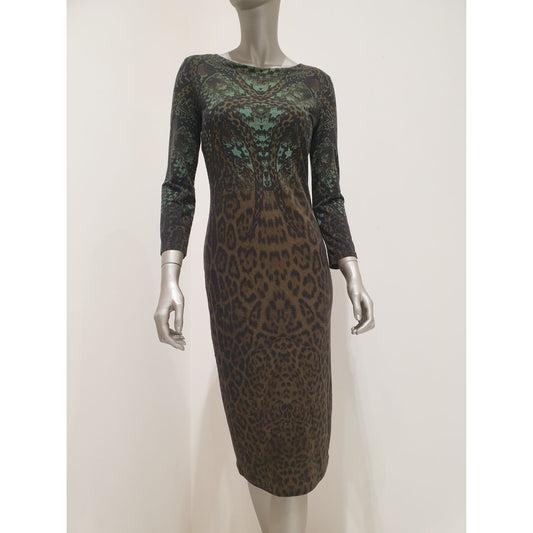 Roberto Cavalli Leopard Print Dress - Size 44 (US 8) Pre-owned