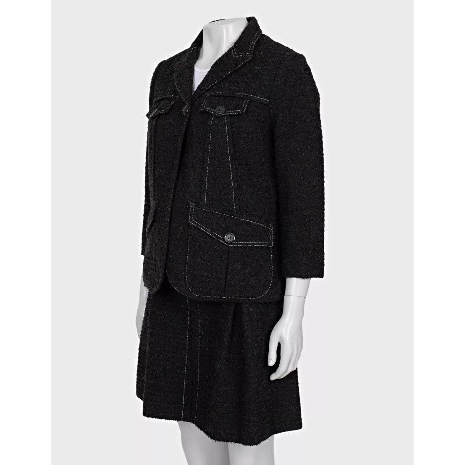 Louis Vuitton Brown Tweed Jacket & Skirt Set Sz.38 Pre-owned
