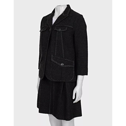 Louis Vuitton Brown Tweed Jacket & Skirt Set Sz.38 Pre-owned