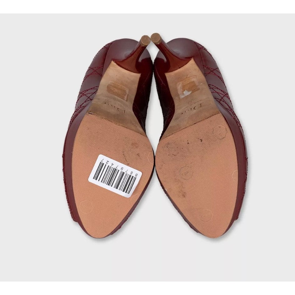 Christian Dior Red Patent Leather Heels - Size 38 pre-owned