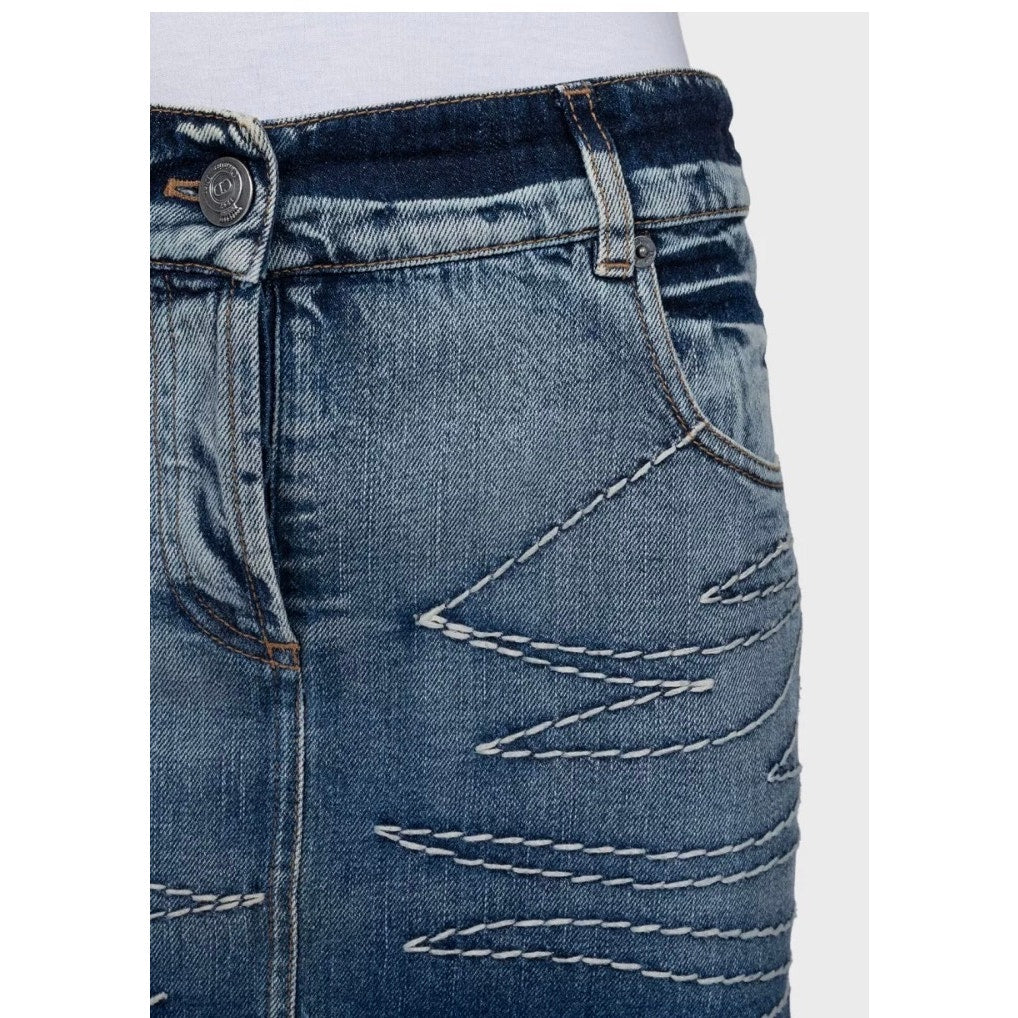 Chic Christian Dior Blue Denim Mini Skirt - FR34/XS pre-owned