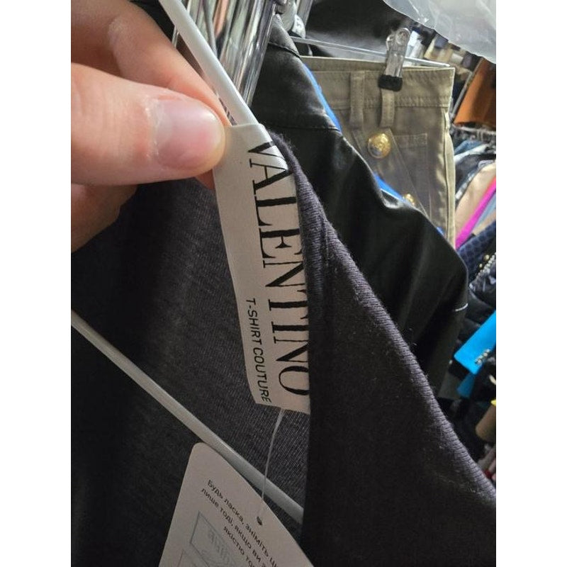 Valentino Grey Embellished Long Sleeve Top US 4 pre-owned