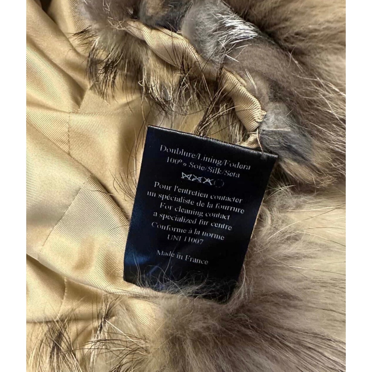 Rare Vintage Yves Saint Laurent  faux Fur Poncho Size 38 Pre-owned