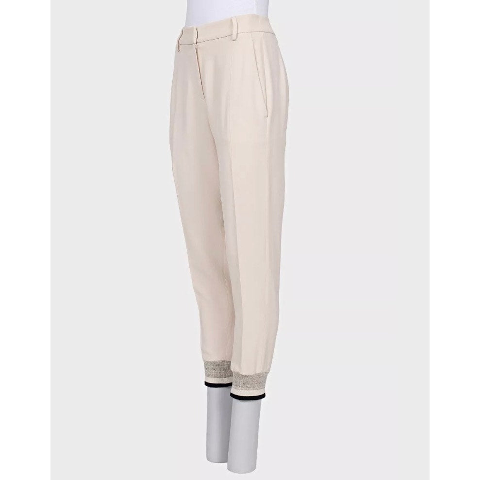 Brunello Cucinelli White Tapered Trousers - Size 42\M Pre-owned