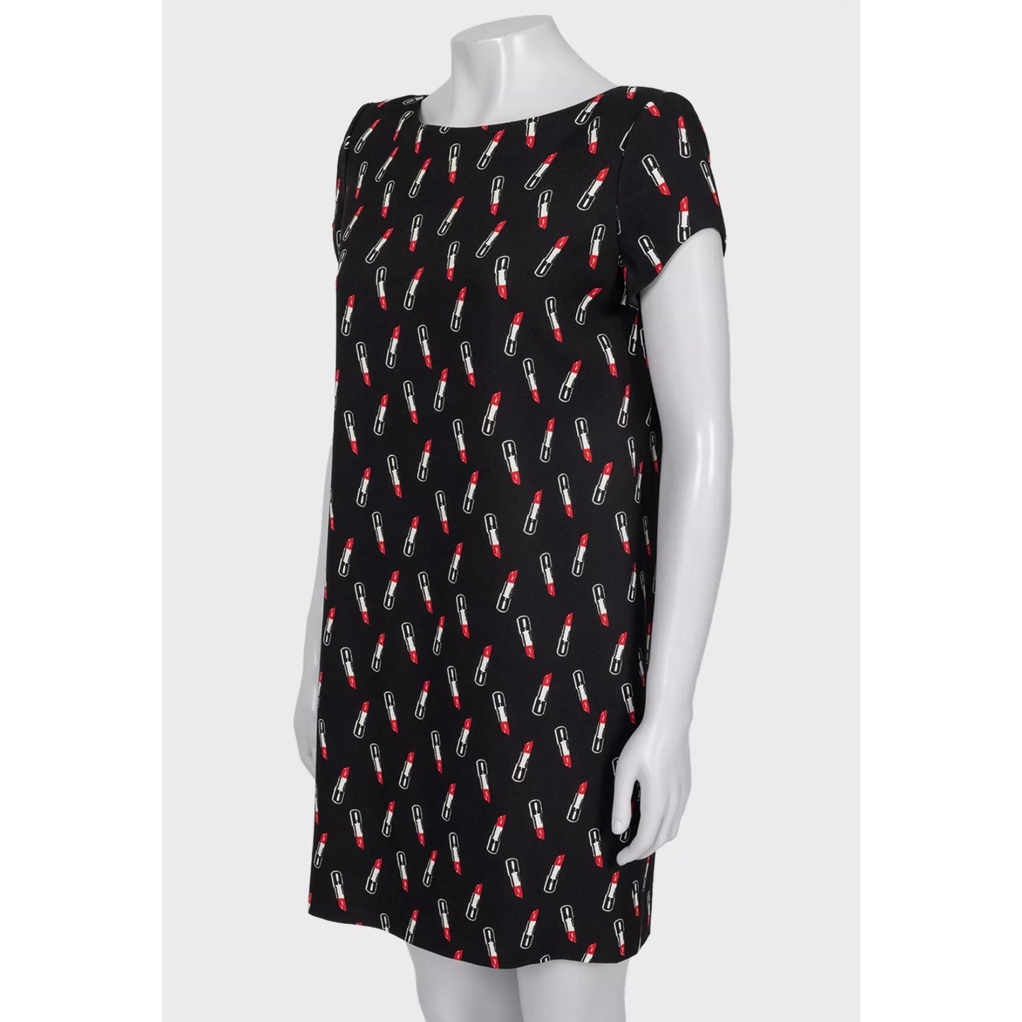 Saint Laurent Black Lipstick Print Dress - Size L (FR40) Pre-owned