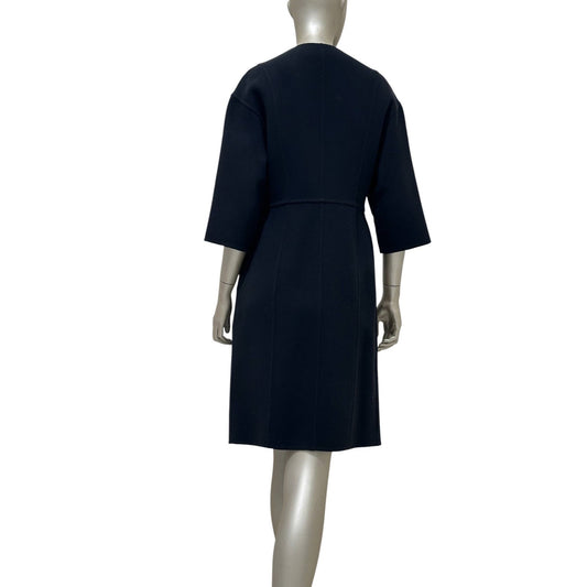 Christian Dior Reversible Wool & Angora Coat Dress US 8 Pre-owned