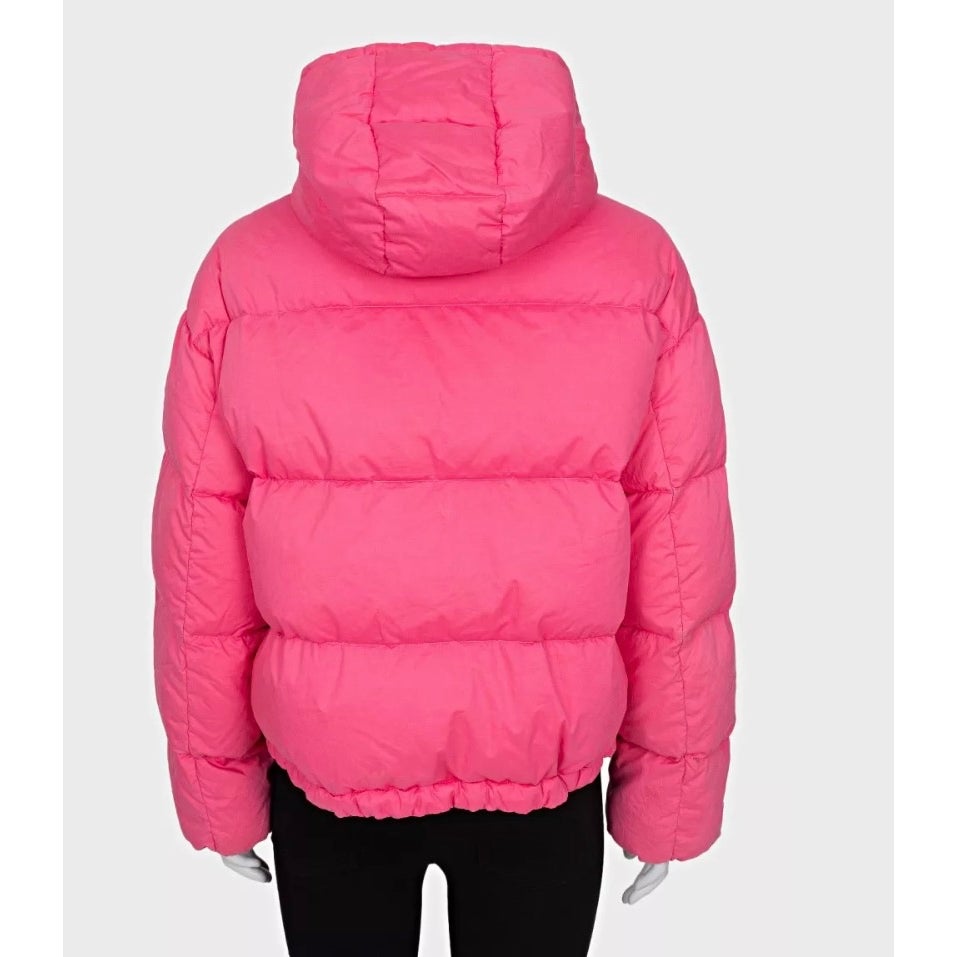 Moncler Pink Down Puffer Jacket with Detachable Hood Sz.2/XS pre-owned