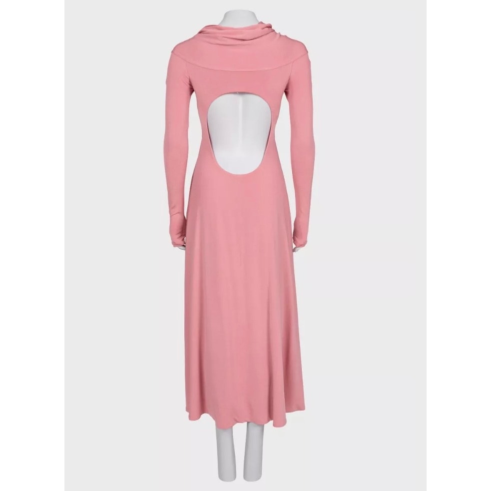 Khaite Pink Viscose Blend Back-Cut Dress - Size S pre-owned