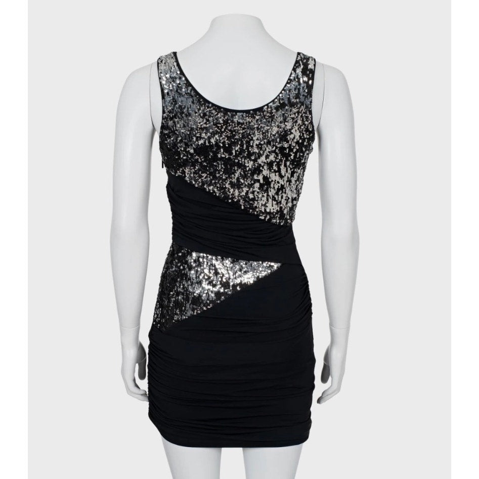 Roberto Cavalli Black Sequin Fitted Dress - IT38 / Small Pre-owned