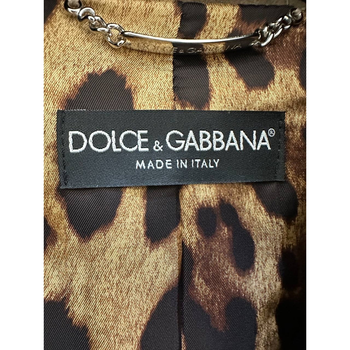 Dolce & Gabbana  Goatskin Leather Safari Jacket - IT 40 Pre-owned