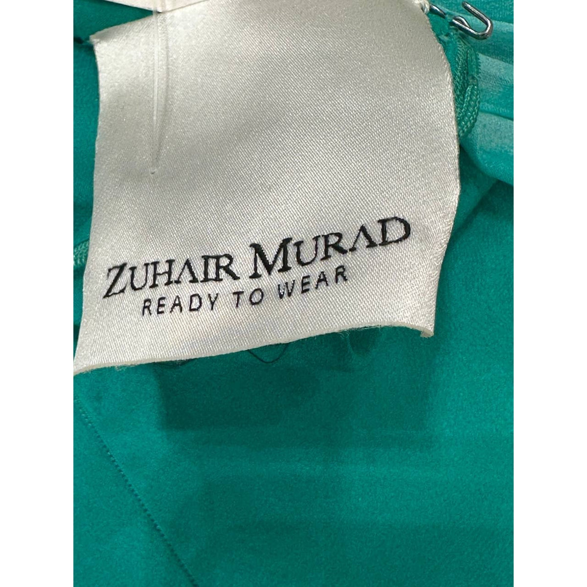 Zuhair Murad Silk Maxi Evening Gown Emerald Green IT 42 Pre-owned