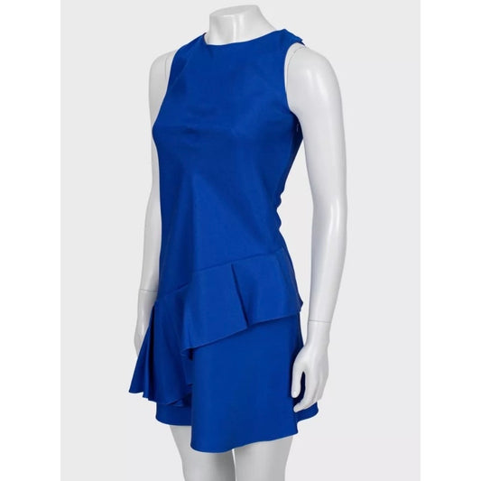 Christian Dior Vintage Blue Silk Blend A-Line Dress Sz.40/S Pre-owned