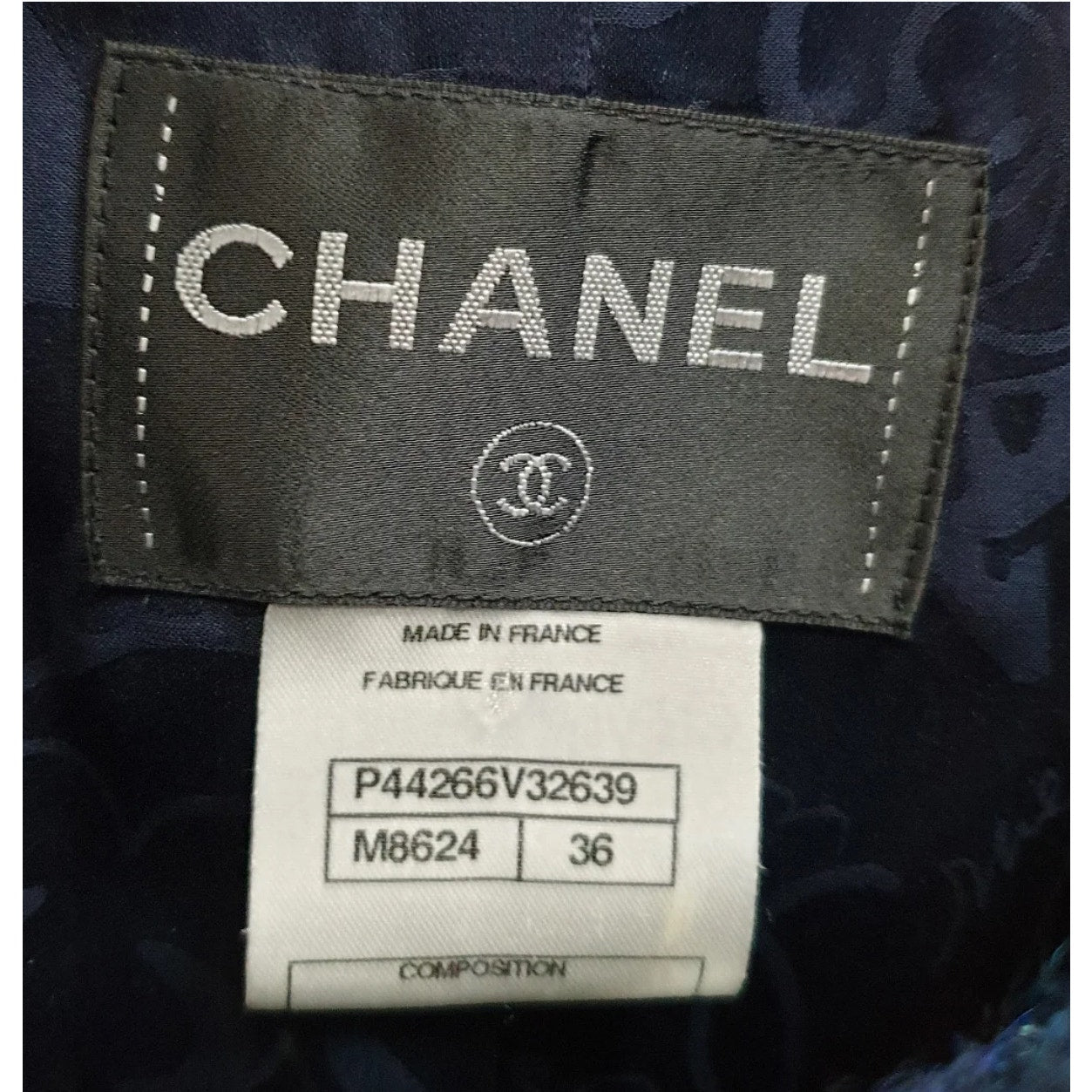 Chanel Long Wool CC Buttons Navy Blue Coat - Size 36 Pre-owned