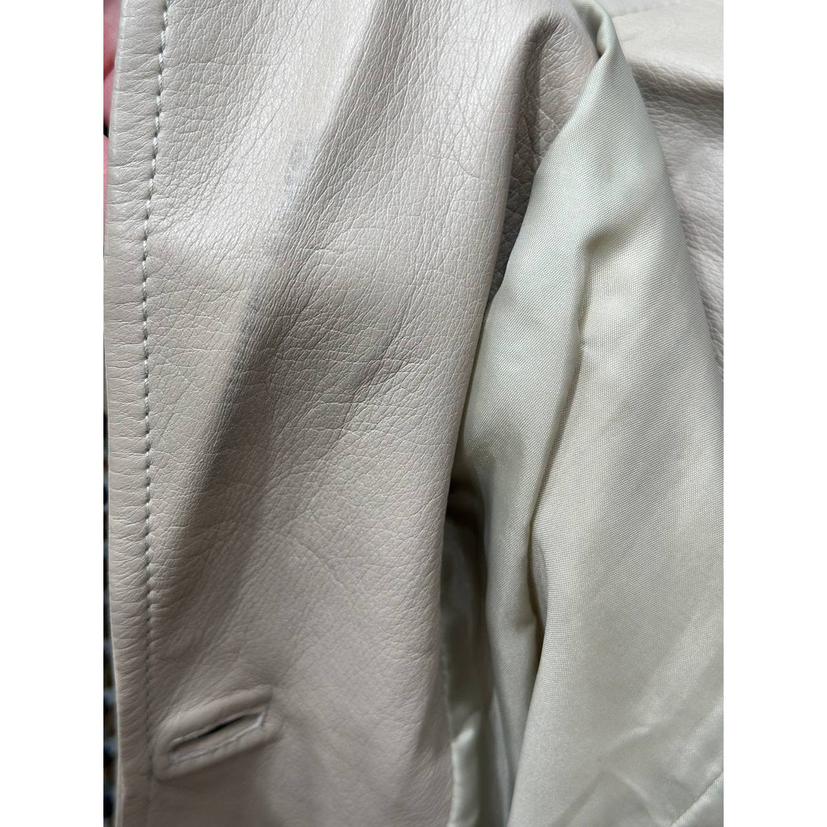 Gucci Vintage Tom Ford Era Ivory Leather Blazer Sz.38 Pre-owned