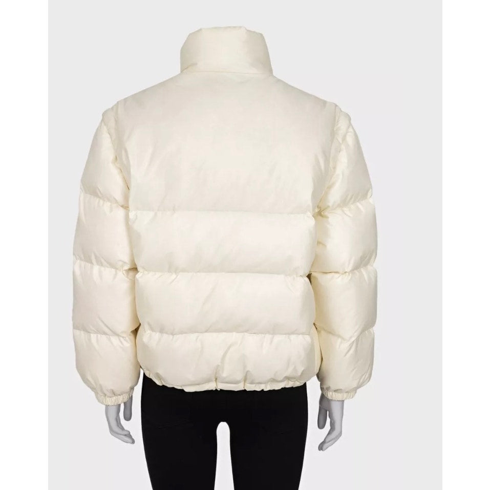 Gucci White Down  Detachable Sleeves Jacket Sz.40 IT Pre-owned